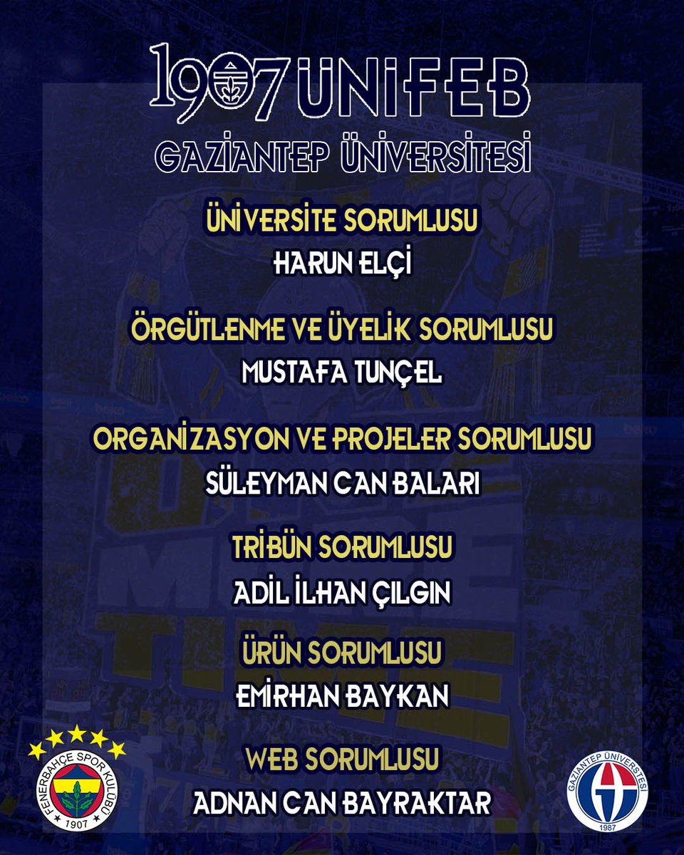 UFBGaziantep's tweet photo. 1907 ÜNİFEB GAZİANTEP ÜNİVERSİTESİ ÖRGÜTLENMESİ YÖNETİM KURULU https://t.co/4V4CWqDr1L