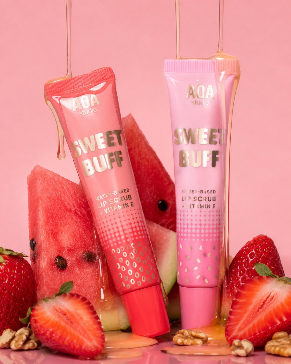 shopmissa's tweet photo. Hello to Sweet Buff Lip Scrub. Finely milled walnut shell powder buffs the flakes, while Hyaluronic Acid + Aloe bring the heavy-duty hydration. No parabens, no sulfates, just a ridiculously smooth pout. Get into it. 💋✨ https://t.co/L5AZkcUFS1