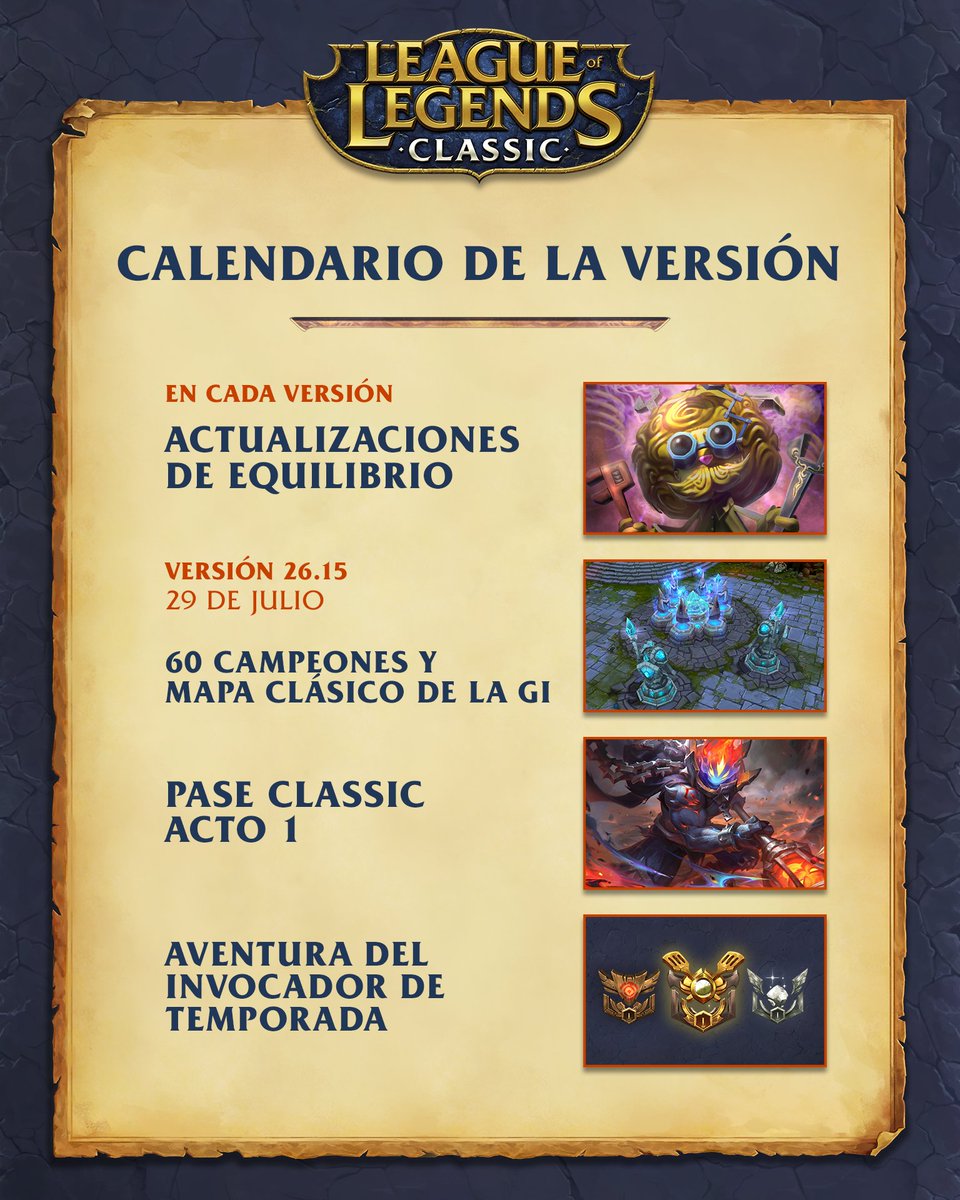 lol_es's tweet photo. Empezad en LoL Classic con 60 campeones y echad un vistazo a lo que está por venir 👀 https://t.co/EzbF2Ob2mM