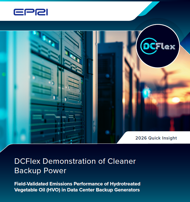 EPRINews's tweet photo. EPRI's #DCFlex initiative tested renewable diesel (HVO) against conventional diesel in a 2 MW data center backup generator under real-world conditions with Compass Datacenters.
Results: ✅ ~40% lower hydrocarbon emissions ✅ ~80% lower lifecycle GHG intensity ✅ Real-world data to help inform future grid-supportive applications
A promising step toward advancing both resilience and decarbonization.
Read the summary: https://t.co/vUL79DiwoH
#DataCenters #Sustainability #GridFlexibility #DCFlex #HVO
