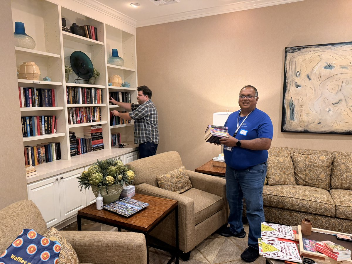 starkeyhearing's tweet photo. Through #StarkeyCares, employees volunteered at the Minnesota VA Fisher House, helping create a welcoming space for Veterans and their families. From outdoor cleanup to baking treats and donating books, every effort made a meaningful impact. Thank you to all who volunteered! https://t.co/PHJvwzGpmy