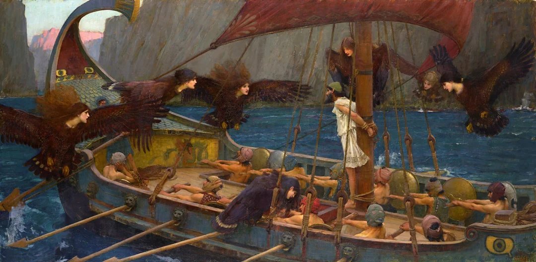 poohshiestyfdo's tweet photo. John William Waterhouse - Ulysses and the Sirens [1891] https://t.co/v81GoZkEsA