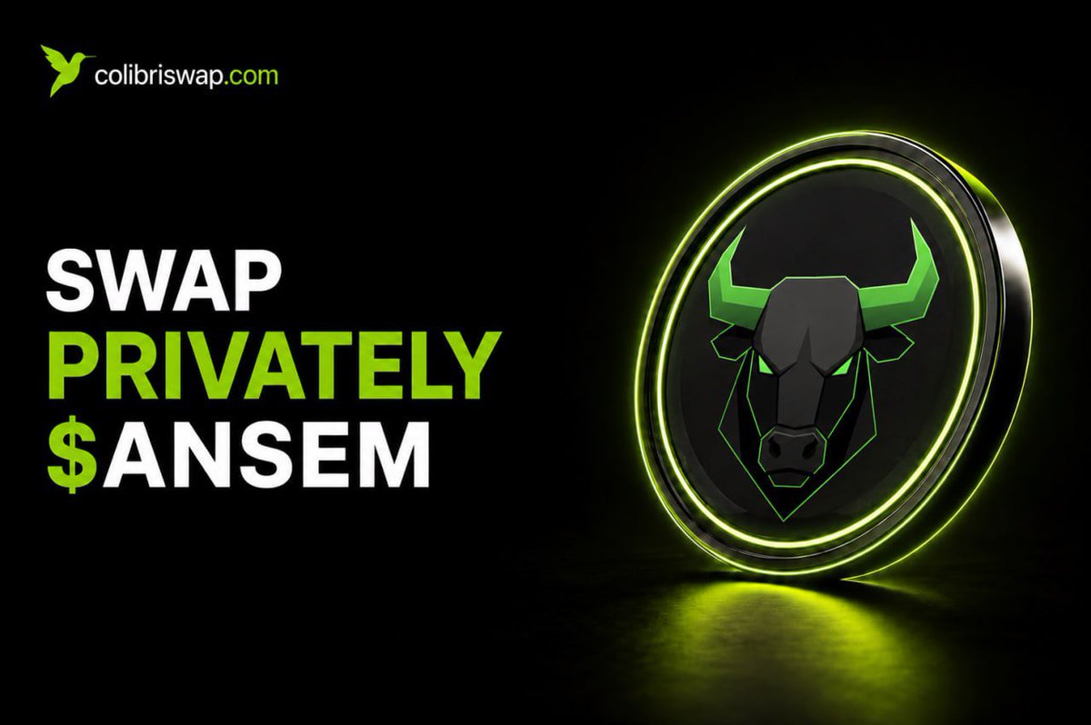 colibriswap's tweet photo. @blknoiz06 $ANSEM is now live on ColibriSwap.

Swap $ANSEM privately across blockchains on https://t.co/G8iieS1lWl and earn $COLIBRI cashback on every eligible swap.

Privacy first. Non custodial. 
No on chain link between sender and receiver. 🐦 https://t.co/6rTsmUxSv6