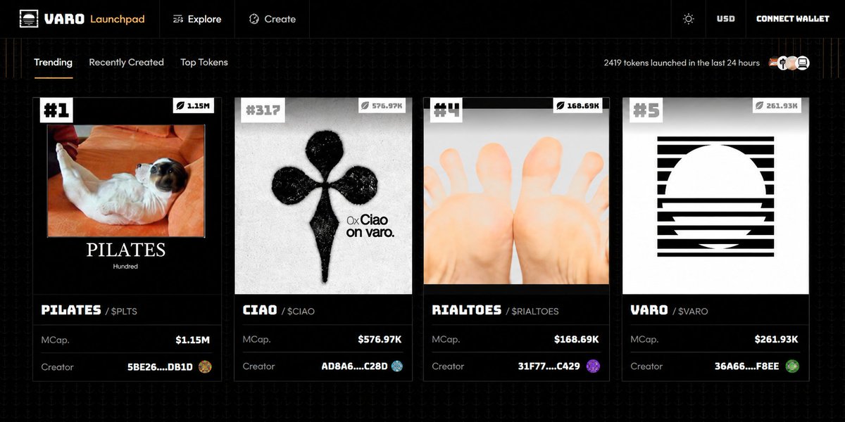ProMint_X's tweet photo. These 4 ideas save Robinhood trenches

1. @launchonvaro

A new launchpad created with support from @rialto_xyz and the Rialto team is backed by the Robinhood team.

The core thesis behind it all is simplicity.

No bonding curves or hard to configure fee structures.

Liquidity trades directly through a Uniswap V3 pool from day one.

It also features bot protection via a high starting market cap of $60K, making sniper trading economically unviable.

Initial liquidity is locked forever.

The dev gets 70% of the fees.

It already made a $1M runner.

2. @LoxCorp

Agentic finance on Robinhood chain by Dennis Leroy.

The dev is super active on GitHub and keeps shipping new stuff (MCP, CLI, etc.).

@abhishekf96 (VP at Robinhood) follows the LoxCorp GitHub page.

If the dev keeps shipping, this looks very interesting.

3. @PopsFinance

Perp DEX with 10x leverage focused on RWAs.

No need for stablecoins as collateral - tokenized stocks, ETFs, or commodities are enough.

Trade comfortably without selling your long-term holdings.

4. @RealWorldFarm

RWA Ponzi.

You plant seeds that generate $RWF tokens backed by real-world yield (solar farms, ag assets, etc.).

Season 0 (early access) is live. To reserve your plot and lock in the highest reward multiplier down the line, just complete 5 simple X tasks.

Cap is set at 3,333 spots total.