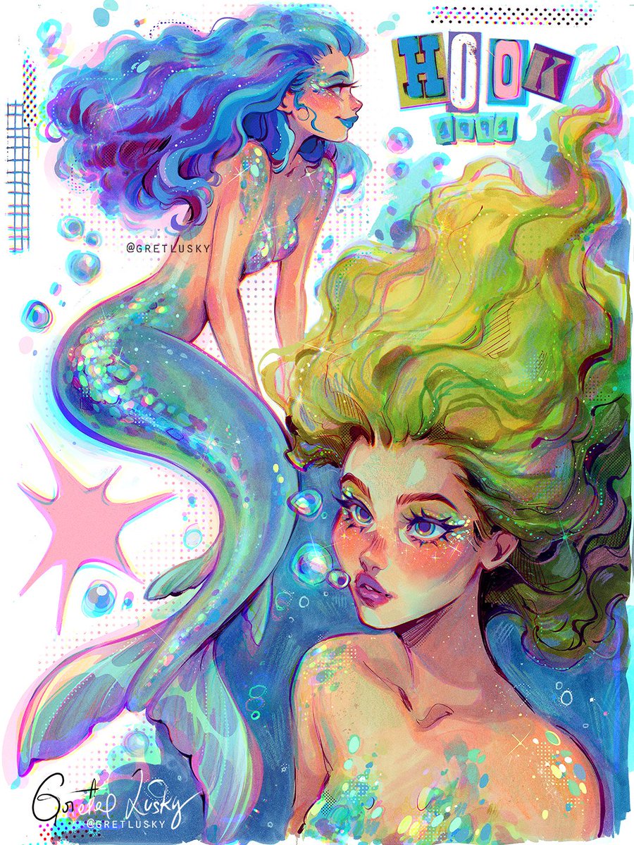 Gretlusky's tweet photo. Mermaids from Hook 🐚🫧 https://t.co/rvVx7DKiR7