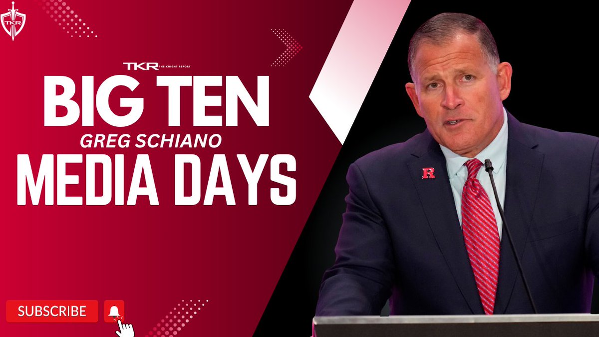 RutgersOn3's tweet photo. 🎦NEW VIDEO🎦

Rutgers Football HC Greg Schiano talks with the press at 2026 Big Ten Media Days 🏈

STORY: https://t.co/JB5Vq4CYOf https://t.co/KSmTRzXrSt