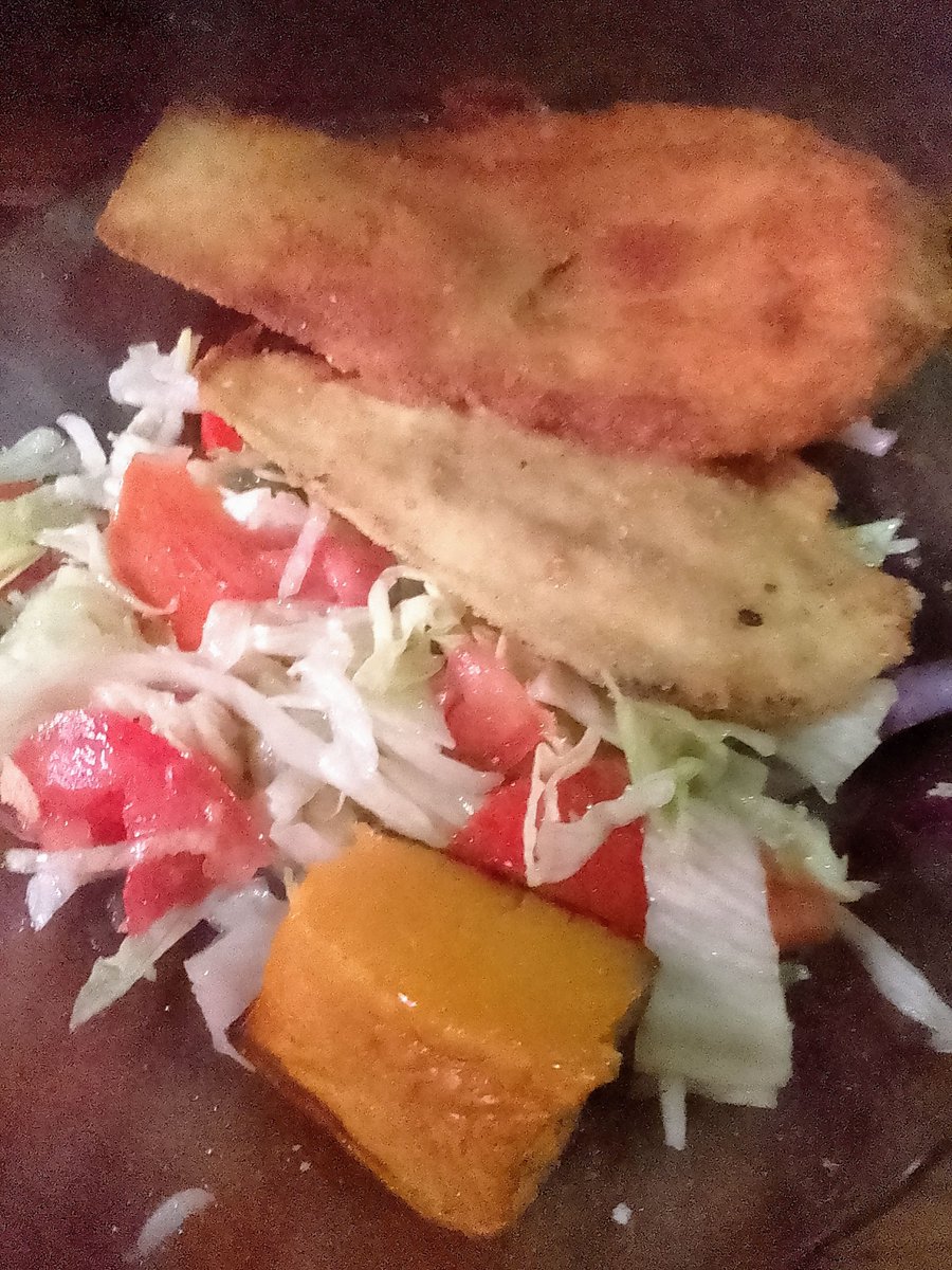 gabrielpdb2's tweet photo. todos te odian pero yo te amo milanesa de berenjena con ensalada https://t.co/Dhyzgxjt0J
