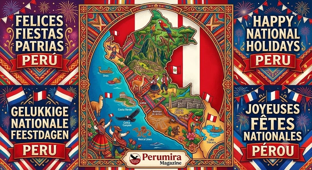 PeruMira's tweet photo. FELICES FIESTAS PATRIAS PERU https://t.co/sXHL6k8Fom