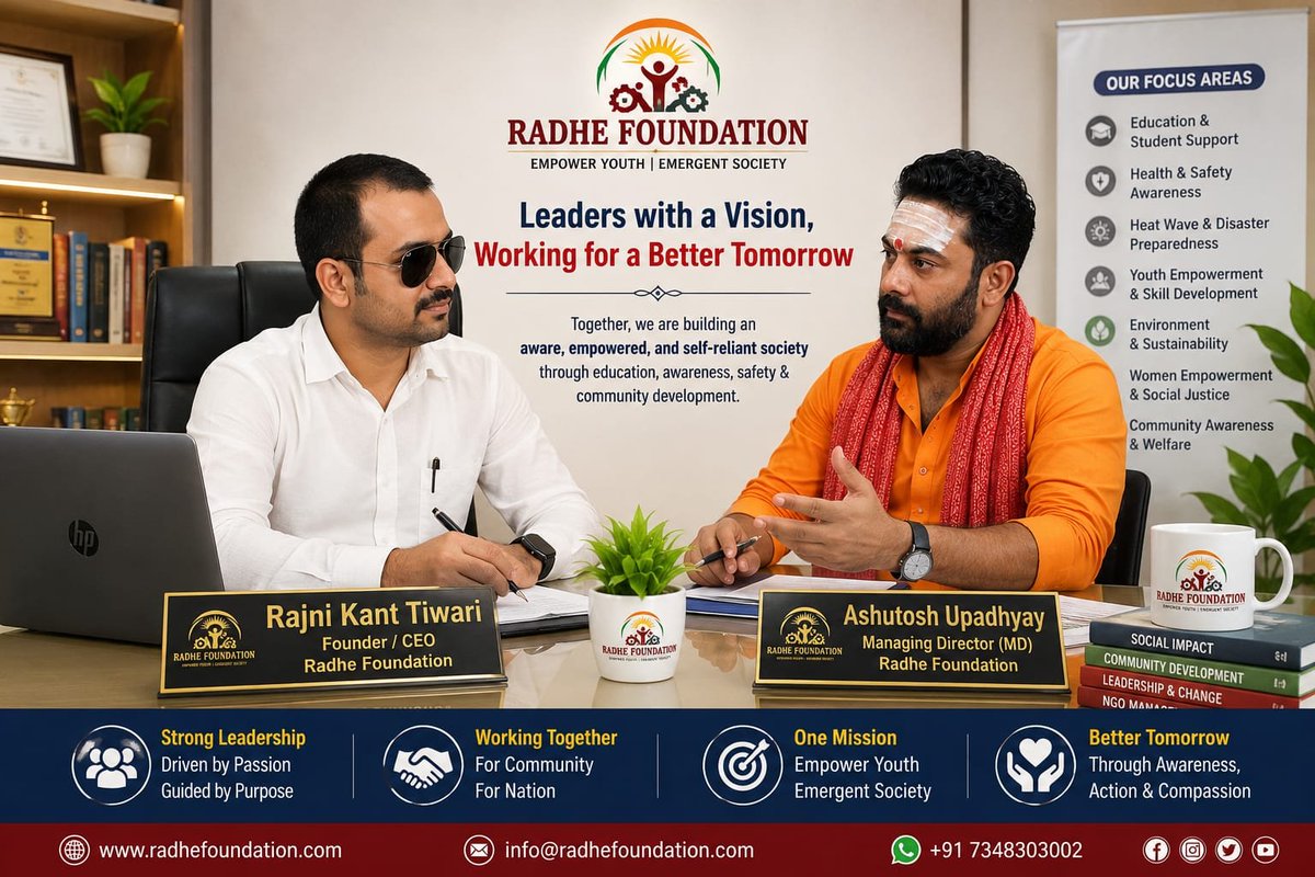 RadheFoundtion's tweet photo. लखनऊ ऑफिस में Founder / CEO Mr. @RajniKant_832 जी एवं MD Mr. @sanatanianant जी आगामी प्रोजेक्ट पर चर्चा कर रूपरेखा तैयार की ।
#Lucknow https://t.co/ghdVUzEH2Z
