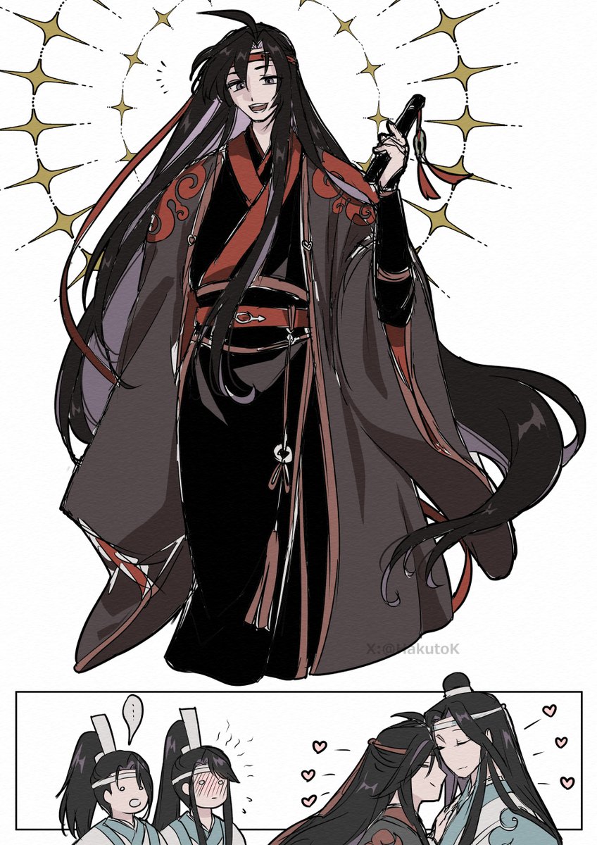 HakutoK's tweet photo. 黒衣の姑蘇藍氏
The Black-Robed Gusu Lan Clan
#MDZS #WangXian https://t.co/bugDurlEd8