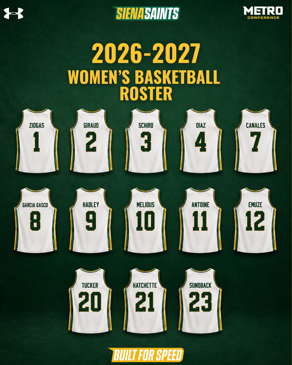 Siena_WBB's tweet photo. Know the names. Know the numbers. 👀

#MarchOn x #BuiltForSpeed x #RingCharacter x #Family 🤟 https://t.co/9V9Do19uqI