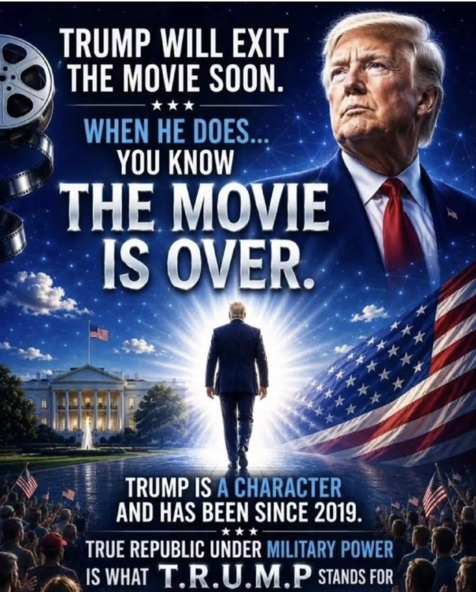 WordCharlie01's tweet photo. If the Plan is still set for Trump to exit the movie...will it be only temporary until after the 10 darkness, EBS, final arrests happen? We were told he needs to be shown as "neutral" to the public when it all goes down. 🇺🇸🦅⚔️🩵⚔️🌎🫡🙏🛸

There will be signs...🐸👀🎬🍿 https://t.co/Bjmx8q8vp6