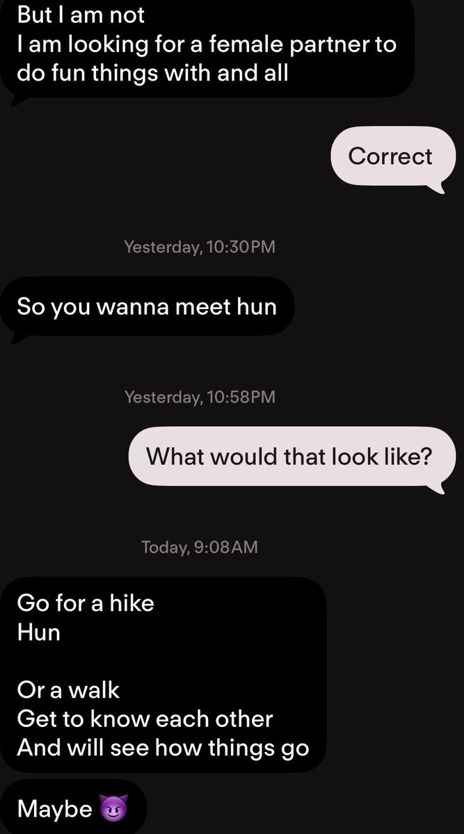 KellyKittyKat's tweet photo. Yeah, it’s a no from me, thanks. Ladies, do you actually like this? @Tinder @tinderfessions https://t.co/TbtbSmQo9c