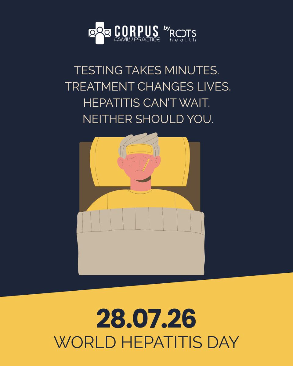 CorpusFpus's tweet photo. 💛 Prevention starts with awareness. Vaccination, screening, and routine wellness visits can help protect your liver. #WorldHepatitisDay #CorpusFamilyPractice #CorpusChristi https://t.co/SNOTJsuVcX