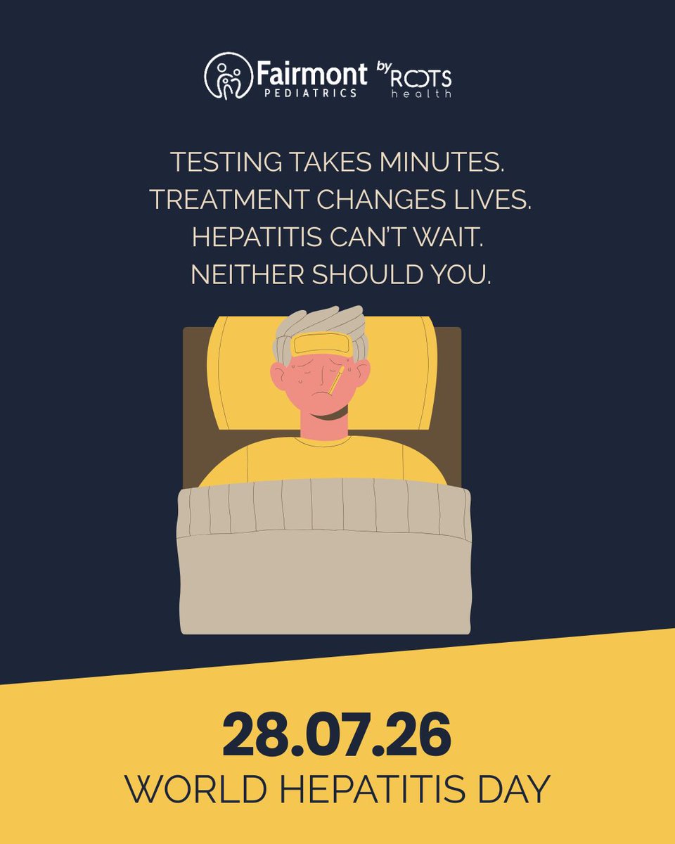 FairmontPeds's tweet photo. 💛 Today is #WorldHepatitisDay. Vaccination is one of the best ways to protect children against Hepatitis B. Make sure your child is up to date on their wellness visits and vaccines. #FairmontPediatrics #HealthyKids https://t.co/BLeKCqpL9f
