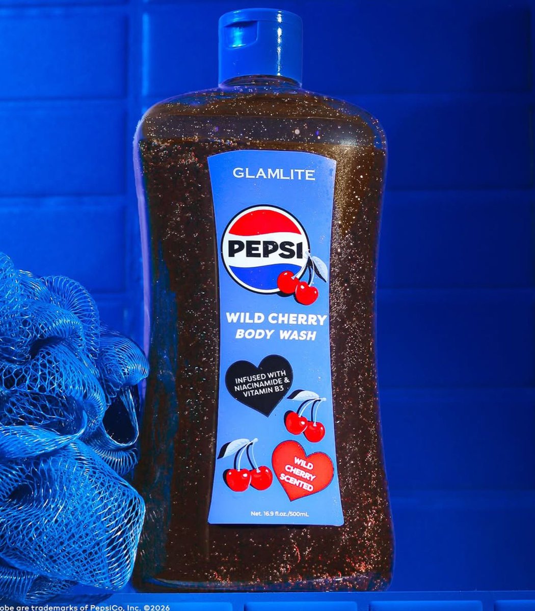 Dexerto's tweet photo. Pepsi fans will soon be able to smell like their favorite soda thanks to this body wash

Glamlite is releasing a Pepsi Vanilla Slushie Body Scrub and a Pepsi Wild Cherry Body Wash https://t.co/CzZ2vLlZ4P