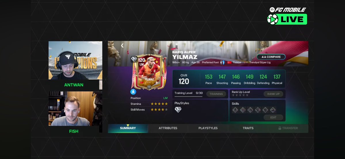 OnqGo's tweet photo. So far, only Yılmaz has the new skill points among the OVR 120 players. https://t.co/ozOhg4UJRM