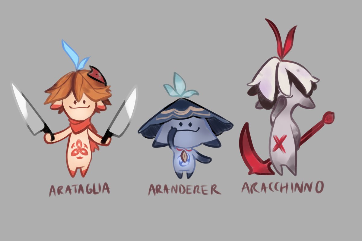 AracanthusDraws's tweet photo. Old doodle of the Fatui Arabingers!! I'll have to redraw them with Sandy and Bina ^^ https://t.co/nBKjOb78MF