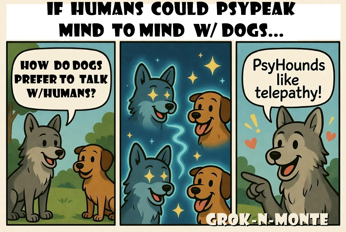 montefowler's tweet photo. @clif_high Hey @clif_high! Now that @1HeidVandenberg is shmoozing with your dogs, does she #HoloPsyPeak mind to mind with the #PsyHounds beyond barks? #GrokNMonte #HoloParlay #Spockulation grafIX! https://t.co/w8HoQE3N6Q