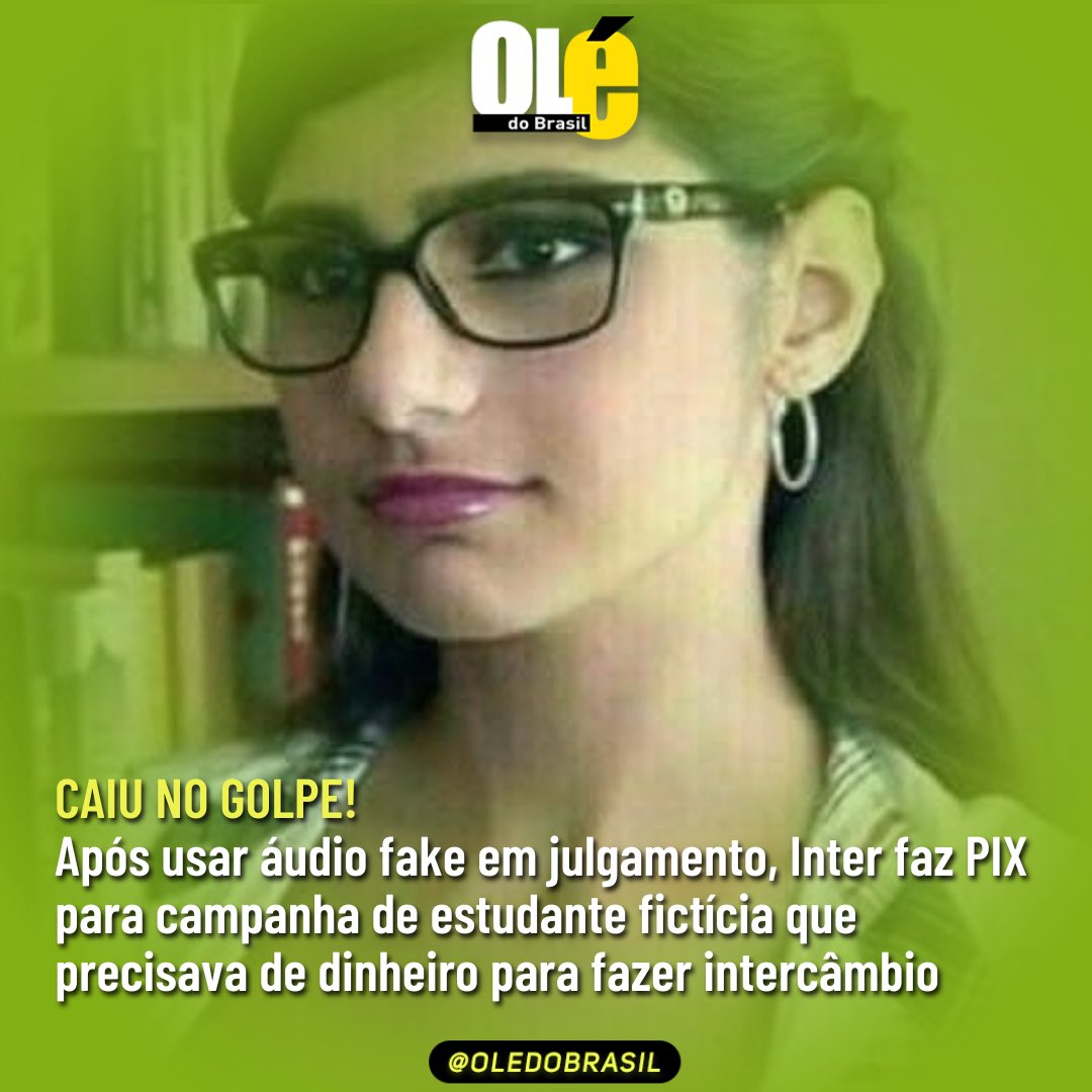 Oledobrasil's tweet photo. Após usar áudio fake em julgamento, o Inter caiu em outra pegadinha de internet e fez um PIX para uma campanha falsa.

O texto do golpe dizia que Ana Roberta, campeã gaúcha de matemática, tinha 24 horas para arrecadar 400 reais para se matricular em Havard.

Com bom coração, o Inter doou o dinheiro. Quando se deu conta de que se trava de um golpe, o clube, que vive grave crise financeira, passou a tentar desesperadamente recuperar o valor.

Lembrando que essa não foi primeira vez que o Inter caiu em um golpe de internet. Recentemente, o clube gaúcho doou 300 reais para uma pessoa que se passava por Neymar e dizia precisar de dinheiro para comprar uma chuteira. 

Siga o @oledobrasil para mais notícias fictícias/humorísticas como essa.
