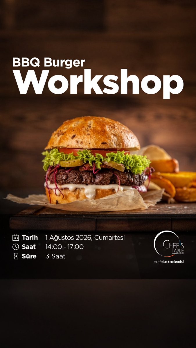 ChefsTableMutAk's tweet photo. 📣 Ağustos Workshop’ları İçin Biletini Al!

🎫 Bilet İçin: https://t.co/YhQrw8LTYS
📍 Maslak / İstanbul

🥰 Workshop katılımcılarımıza önlük ve kep hediye edilmektedir.

#chefstablemutfakakademisi #workshop @biletinial https://t.co/VMtmGNghiG