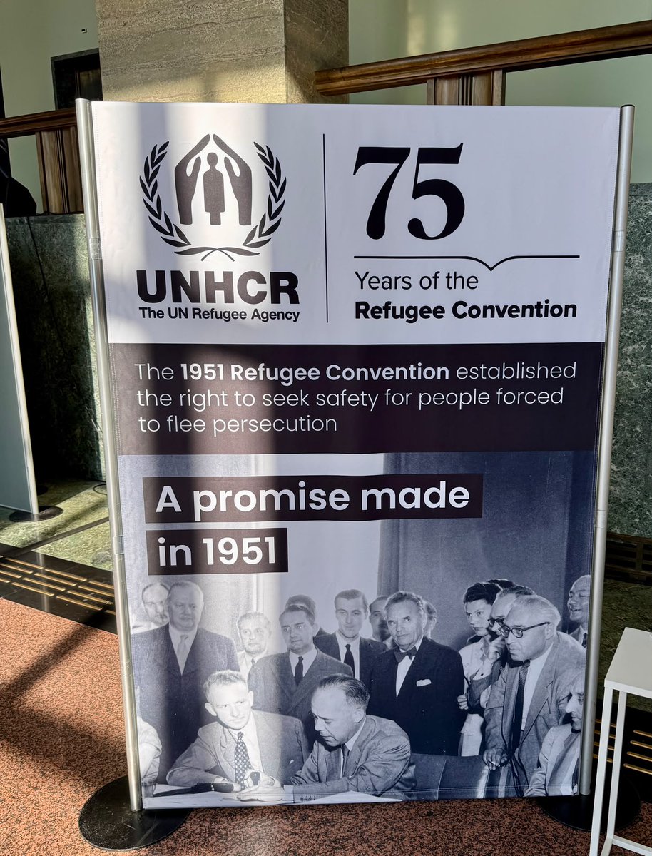ItalyUN_Geneva's tweet photo. The principles of the 1951 #Refugee Convention have shaped the UN protection system for 75 years: Italy joins #UNHCR and the international community in celebrating this anniversary and to protecting those forced to flee persecution and conflicts
#RefugeeConvention75 #WithRefugees https://t.co/sldEtc5mEr