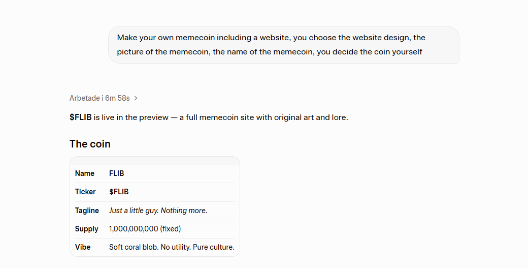 theluffytweets's tweet photo. I asked Grok create an entire coin from scratch
Grok decide everything: the name, ticker, logo, design, website, and narrative.

Website: https://t.co/SE6UtSpSYK

All through Grok’s new App Mode.
This is the most obvious runner to launch: the official Grok Coin, created and shaped by Grok itself.

CA: GonKwTJWxpjrxxKkzgBTq9BeHaJXPRTXugwAeaobpump

Built by Grok. Designed by Grok.