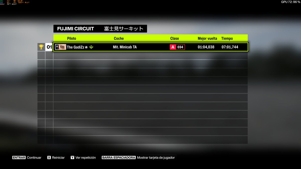 RubenMM96's tweet photo. @huka22tauri hi, very good job with the map, it's so fun to drive! here are my entries for all the categories. i have video proof if it's needed 
A fixed: 1:11:611
A free: 1:04:038
S1 free: 00:59:534 https://t.co/WkgbzC7QXo
