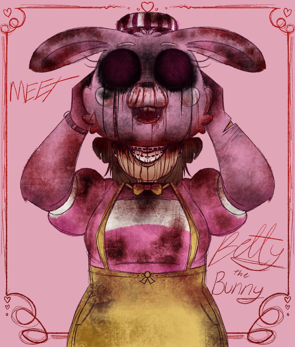 Glitchcookie10's tweet photo. I have few horror/creepypasta ocs where’s one of them
Betty the bunny 

#artㅤㅤㅤㅤ #oc #creepypastaoc #horror https://t.co/cL6WjUzNqA