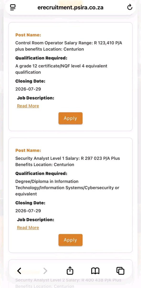 ThabangMabulan_'s tweet photo. PSIRA vacancies. 

Link: https://t.co/Bscwk0b56b

Opportunities With Thabang WhatsApp Channel:
https://t.co/9ezH380OXJ

Good Luck!
#OpportunitiesWithThabang https://t.co/kNkEjhPBUx