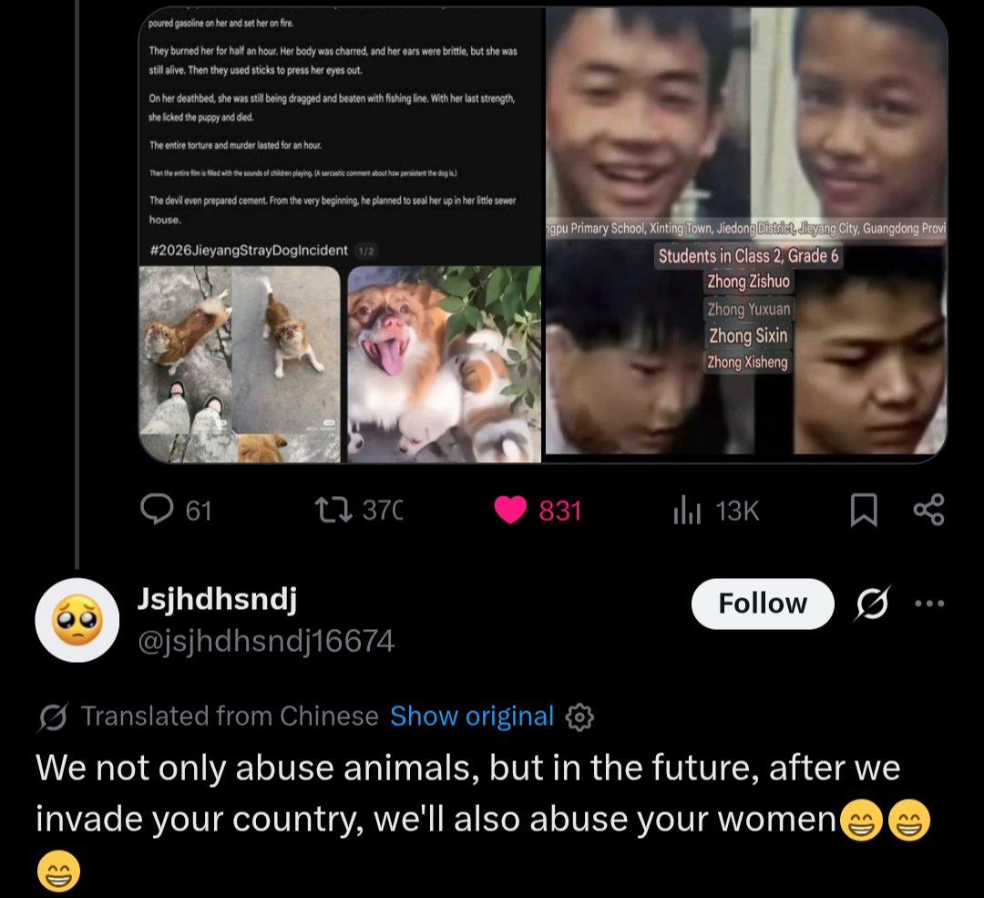 PhaedraXTeddy's tweet photo. This is what passes for children of the pillars of the community in #China🇨🇳. 
#JusticeForWangWang ! https://t.co/C3sGR8oCP3