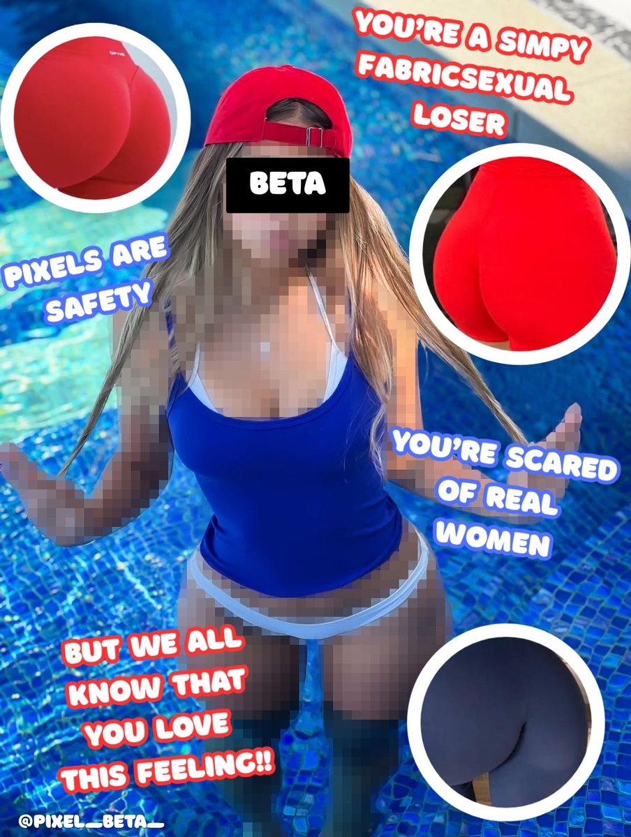 pixel_beta_'s tweet photo. summer time means pools, shorts, and skimpy bikinis!

thats totally not an issue for a fabricsexual loser like you..... 👀

#betaporn #censored #betasafe #pixelporn #censoredporn #betachip #pussyfree #loser #betafilter #denied #humiliation #nonnude #fabricsexual https://t.co/d0SC9amEIT