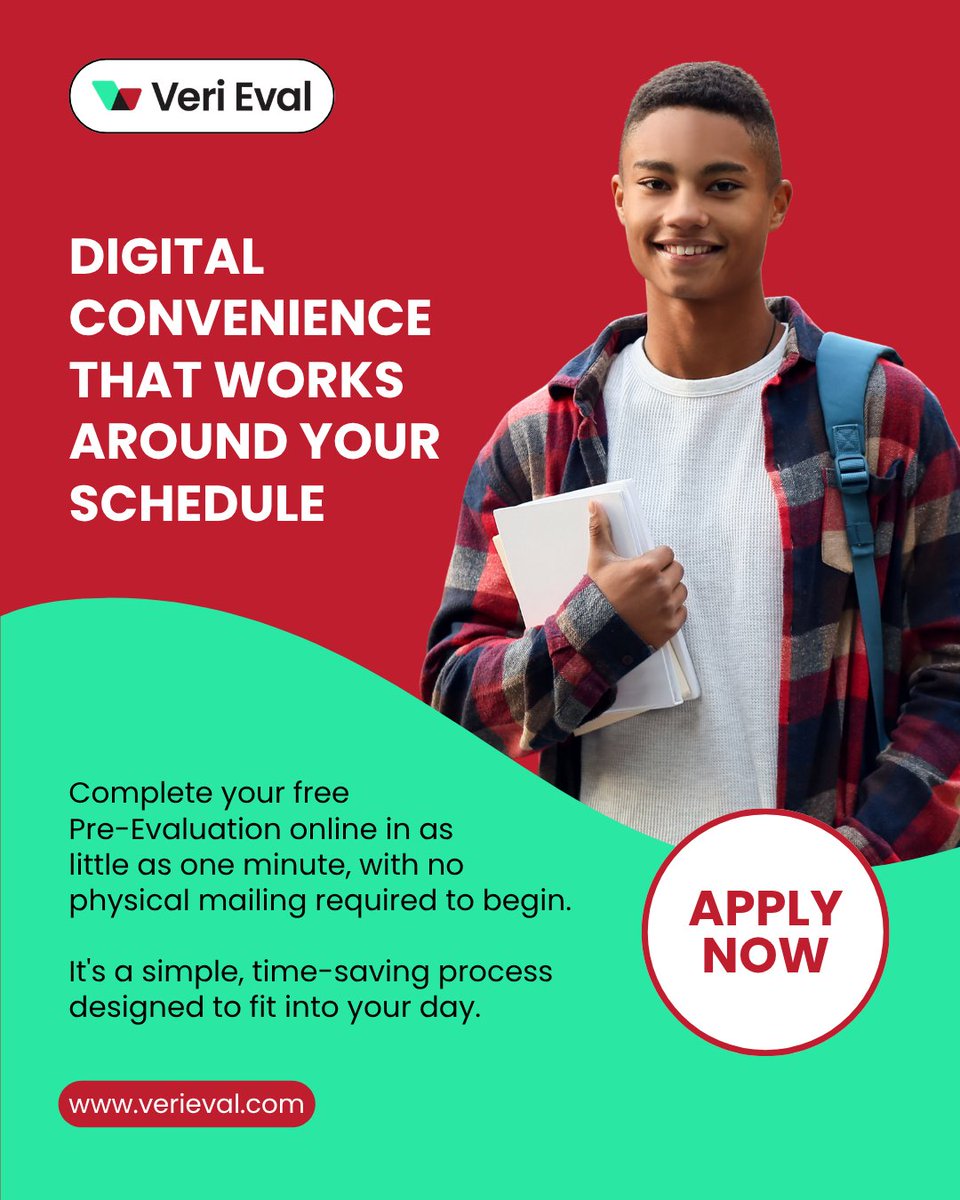 veri_eval's tweet photo. Big opportunities often begin with a simple first step. 🌍✨

Getting started is easy with a free Pre-Evaluation that takes as little as one minute to initiate. No physical mailing is required upfront, so you can begin the process online at your convenience.

It's a practical way to understand your academic credentials before taking the next step toward studying, employment, or professional opportunities in the U.S. 🇺🇸

Begin your free Pre-Evaluation at https://t.co/t79dP0otlB 🚀

#verieval #credentialevaluation #foreigndegreeevaluation #degreeevaluation #internationalstudents #studyinusa #globaleducation #academiccredentials #educationabroad #gpaevaluation #studentvisa