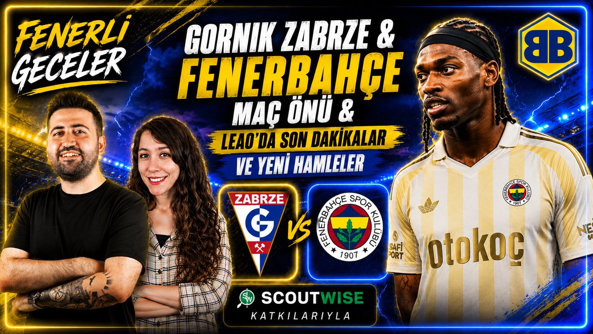 BerkBekgoz's tweet photo. Górnik Zabrze - Fenerbahçe Maç Önü | Leao’da Son Dakikalar! Yeni Transfer Hamleleri

🤝 #işbirliği | @ScoutWiseAI 

Saat 22:00 Canlı Yayın! w/@durukan__ 

https://t.co/3gRqfoP7ER https://t.co/06ny0ycmHk