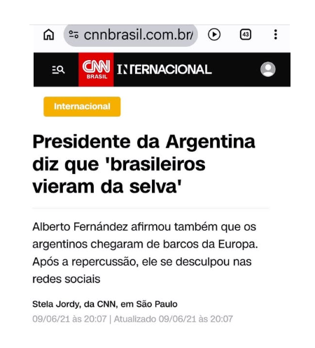 ceajur_jobneto's tweet photo. @0C0RV0 O presidente argentino da direita (Milei) chamou o presidente brasileiro de presidiário. O presidente argentino da esquerda (Alberto Fernández) chamou o povo brasileiro de selvagem, de povo saído da selva. Qual deles ofendeu você? https://t.co/0P3Dh8ktBp