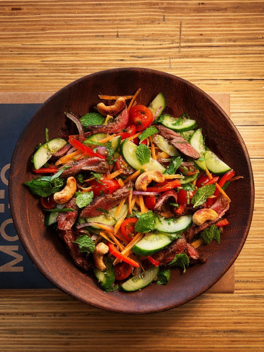 MojjoKLA's tweet photo. Try Something delicious on menu this week 

Thai beef SALAD @ 36k
Tender grilled beef strips, cucumber, cherry
tomatoes, onions, carrots, cashews, mint
and coriander with lime juice dressing https://t.co/RdNmpWCesC