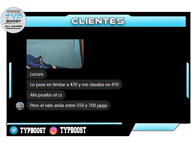 TYPBoost's tweet photo. ⚡️ Cliente satisfecho con nuestra optimización ✅
🗒️Mejora de rendimiento en diferentes juegos💻
ℹ️SERVICIO 100% REMOTO, SIN MOVERTE DE CASAℹ️
🗒️Más de 10.000 Optimizaciones, más de 5 años🗒️
#CSGO #FORTNITE #VALORANT #COD #ROCKETLEAGUE
#FPS #BOOST #OPTIMIZACION #WINDOWS https://t.co/k8sCVgG9v3