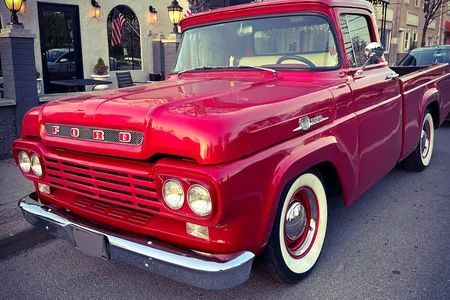 HappyMotorhead's tweet photo. Go or no-go? Restored and upgraded 1959 Ford F-100 pickup powered by a 351 Windsor V8. https://t.co/iYlR5kPuWO