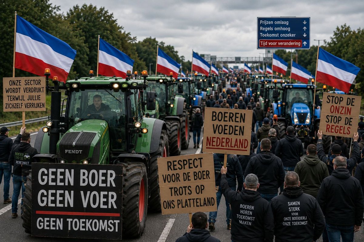 Spiri000NL's tweet photo. Ze strijden niet alleen voor hun eigen bedrijf. Ze strijden voor iets dat ons allemaal aangaat: onze voedselzekerheid. Voor de mogelijkheid om in NL goed, veilig en betaalbaar voedsel te blijven produceren. Dat is niet alleen in het belang van de boeren, maar van iedere NL'er. https://t.co/BSCX2zUVmF