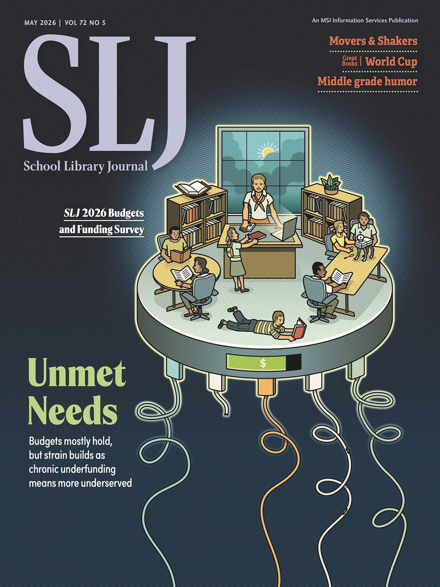 Theispot's tweet photo. Peter and Maria Hoey (@CoinOpBooks) covered @sljournal - on 2026 budgets not meeting needs.

See more: https://t.co/rbTGGUYbhG

#magazinecover #coverart #schoollibraryjournal #budgetcuts https://t.co/18QNml0RQ7