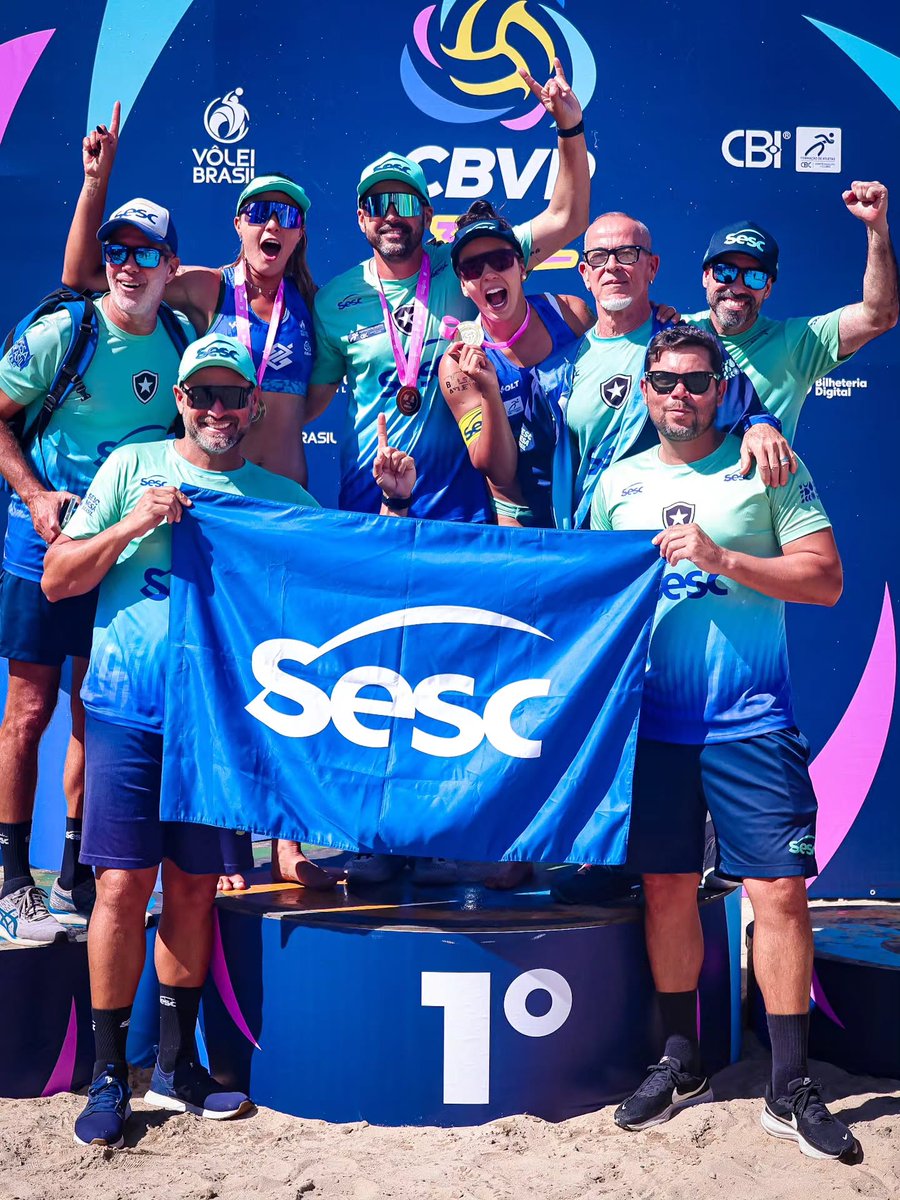 botafogo_so's tweet photo. 🥇🏖️ A casa é delas. E o ouro também!
Thâmela e Vic conquistaram o título da etapa do Rio de Janeiro do Circuito Brasileiro com uma grande vitória por 2 a 0 na final.
Parabéns à dupla, ao técnico Rico de Freitas e a toda a equipe! ⭐
#SescBotafogoPraia #SescRJ #VamosBotaFOGO https://t.co/R0MuqK1LBQ