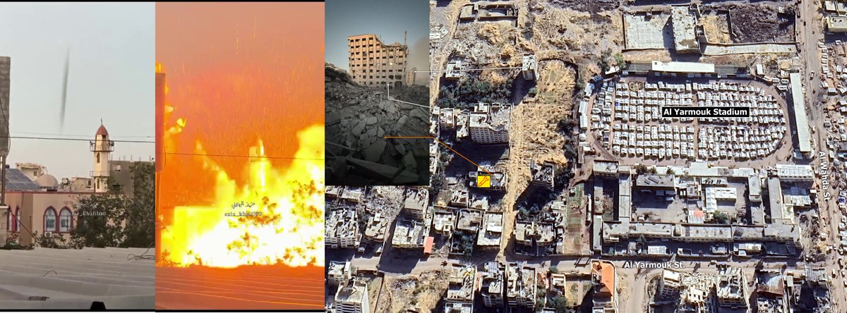 AbuLocation's tweet photo. Geolocation #368: Dar Al Al-Muttaqin Mosque Bombed and Destroyed in Gaza City
غارة اسرائيلية تدمر مسجد دار المتقين بجانب ملعب/مخيم اليرموك في مدينة غزة

🗓️July 28, 2026
Next to Al Yarmouk Stadium/IDP, Al Daraj quarter, Gaza city, Palestine
📍31.516650, 34.456481 https://t.co/ZK0TKDJuRt