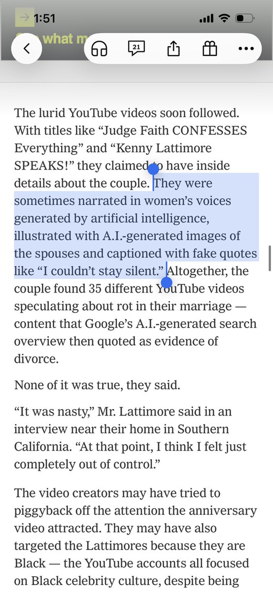 timkiladze's tweet photo. What have we become? 

“Faith Jenkins Lattimore and Kenny Lattimore took the rare step of battling defamation on YouTube. Even with money and legal experience, they struggled to make progress.”

https://t.co/vgKr9FrhBo https://t.co/s8K54r5qhc