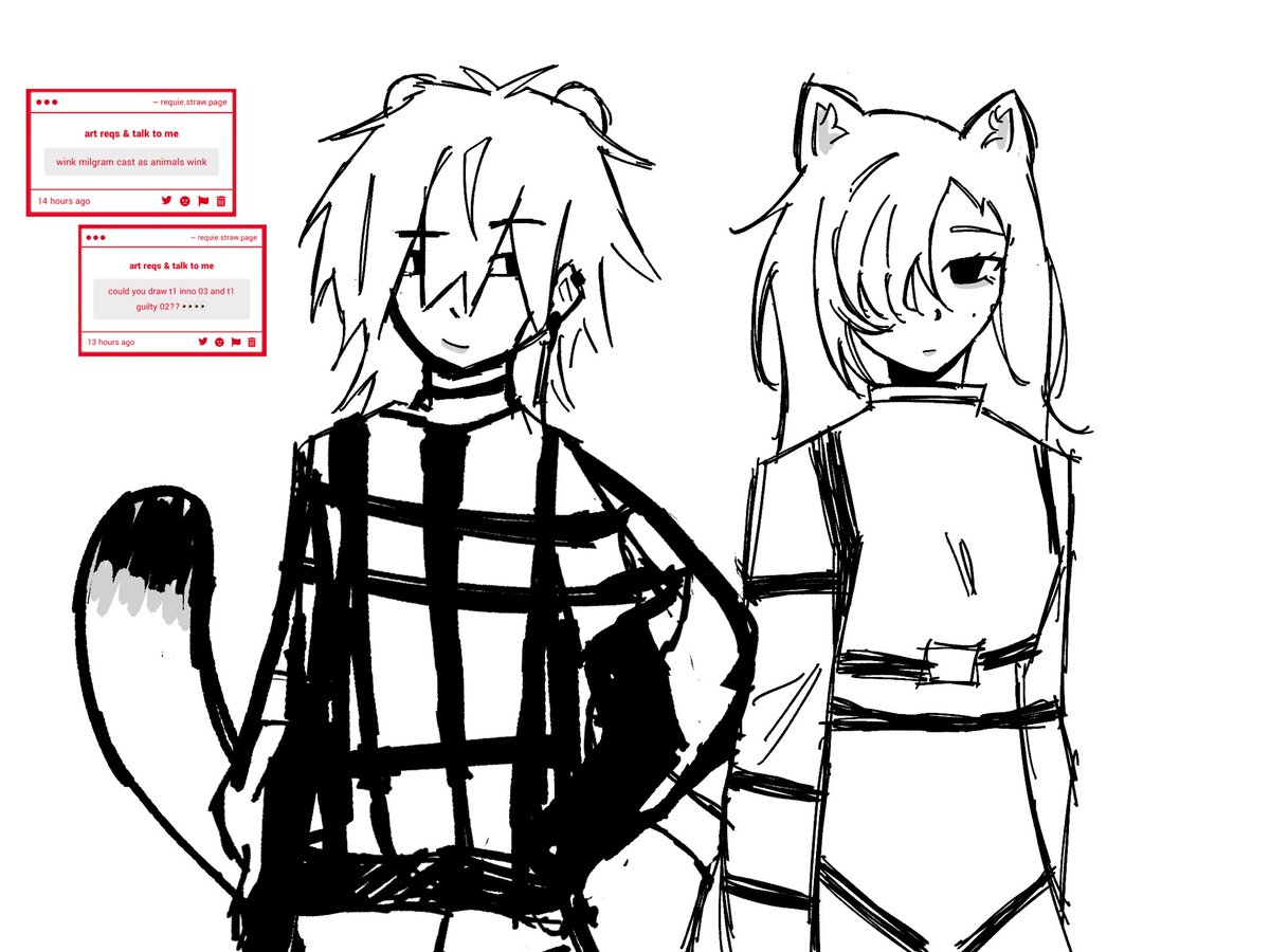 toothpictures's tweet photo. 2 birds with one stone. yuno is a munchkin cat fuuta is a weasel #0203_m https://t.co/i1FGRbx2PK
