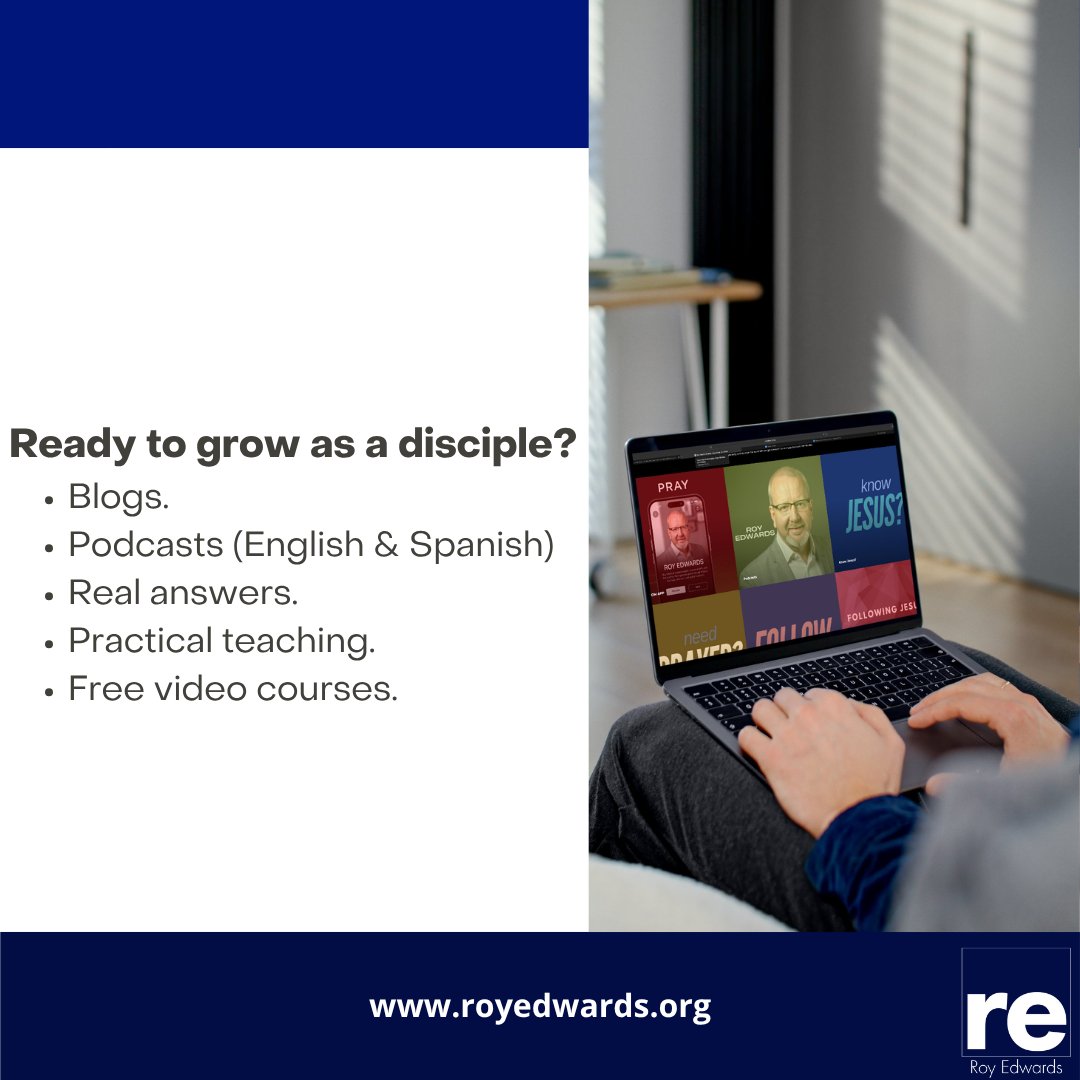 PastorRoyE's tweet photo. Want to grow in your faith and get equipped as a disciple?
I have created blogs, podcasts, answers to tough questions, free video courses, and practical teaching you can use every day.

New content is released weekly!

Here is the link: https://t.co/L8WYWdlQpU https://t.co/uQKlaghBeK