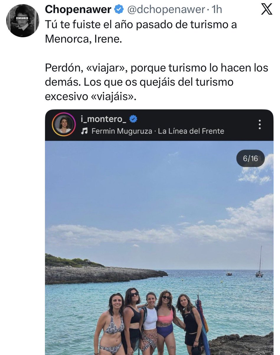 mejoreszasca's tweet photo. ZASCA!!!!!!!!! de @dchopenawer a @IreneMontero https://t.co/Wxu02modOm