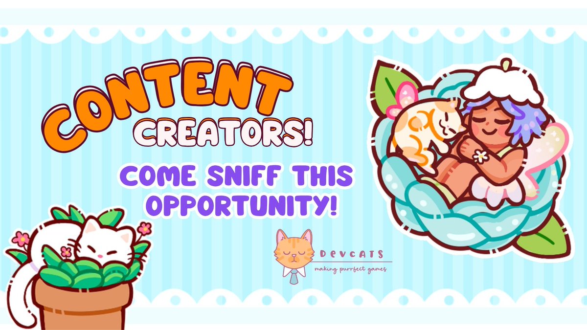 devcatsgames's tweet photo. 🐱 pspspsps...

🐾 Hey hoomans &amp; content creators!
The CAT AWARENESS FELINE SALE 2026 is almost here! 💜

Want review keys for some amazing cat-themed indie games? Fill out our Creator Form and tell us what kinds of games you love to cover!

LINK BELOW!

Love &amp; Purrs! 💜🐾 https://t.co/KovyzErwYP