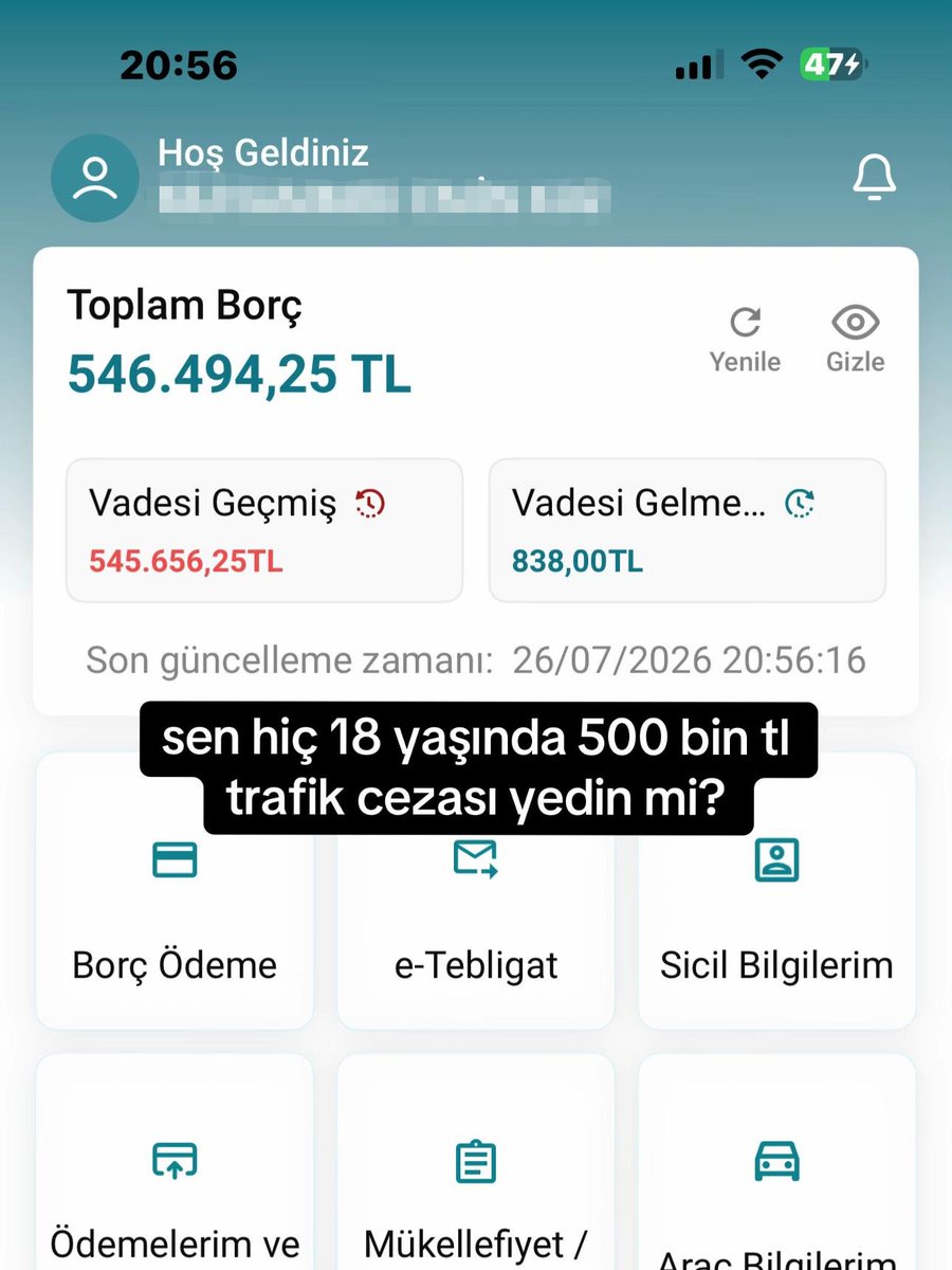 tepki_tr's tweet photo. "-Neden sürekli boşluğa bakıyorsun?" sorusuna GİB üzerindeki 546 bin TL'lik cezasını göstererek yanıt veren 18 yaşındaki genç dikkat çekti. https://t.co/Q0IbXv9F6r