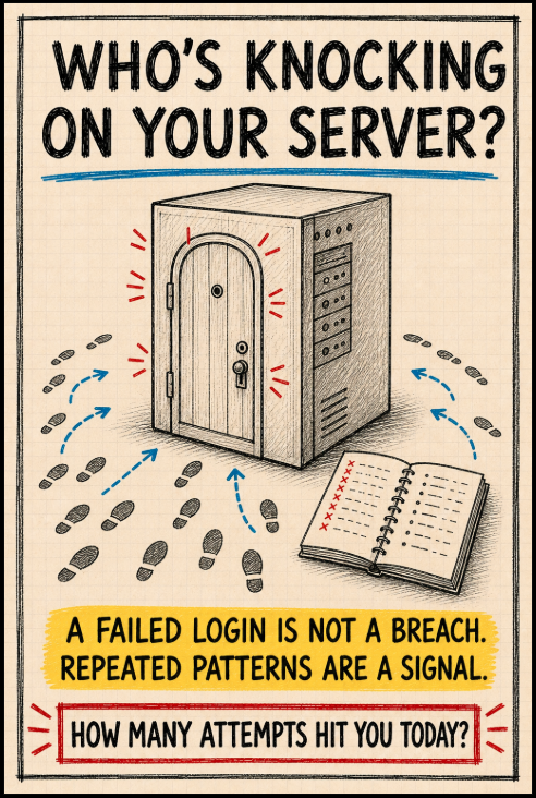 arimoyal's tweet photo. Ubuntu and Debian login audit: use who for currently logged-in users, last -i -n 10 for recent logins, sudo lastb -i -n 10 for failed logins, and sudo journalctl -u ssh.service --since "24 hours ago" for recent SSH activity.

#Linux #Linuxsecurity #Security https://t.co/dvjydD6iUs