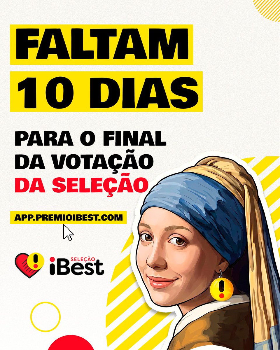 PremioiBest's tweet photo. Faltam 10 dias para o final da votação na fase Seleção iBest 2026! ✨

Vote nos seus favoritos e fortaleça sua torcida! 🔥

Acesse https://t.co/ZGLbOdOYcl ou clique no link da bio 🔗

A votação vai até às 23h59 do dia 07 de agosto!

#iBest2026 #PremioiBest #iBest #OMaiorPremioDoBrasil